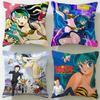 Classic Anime Urusei Yatsura Cushion Cover Soft  EasyWash Pillow Case  Versatile for Couch Bed Travel and Office