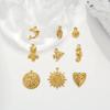 Golden Marine Life Charms - Stainless Steel Shell & Starfish Pendants for DIY Jewelry Necklace and Bracelet Accessories