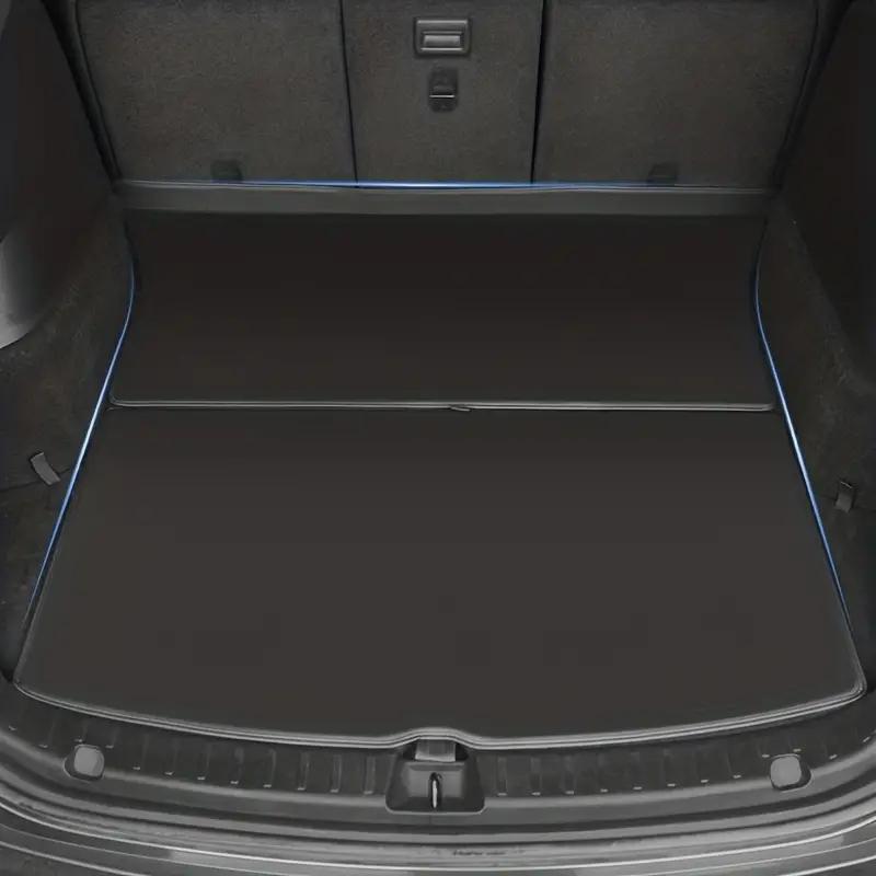 Leather Trunk Mats For Tesla Model Y Model 3 Highland Rear Trunk Protector Pad All Weather Split Dog Liner Pet Mat Anti-kick Pad