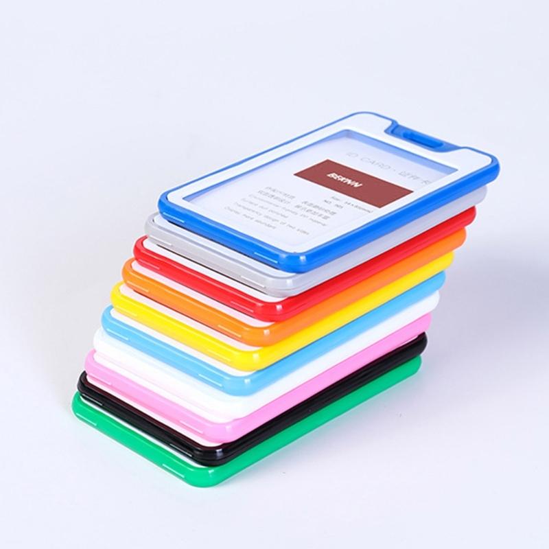 ID Name Card Sleeves 17' Lanyards Badges Pendant Kit Waterproof Non-scratch Fit for Factory Worker Office Staff Student