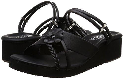 Parfait 5.5cm Wedge Heel Nurse Sandals, Office Sandals, Black, Size LL, 11233