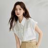 Women's Elegant Flutter Sleeve Short-Sleeve Blouse
