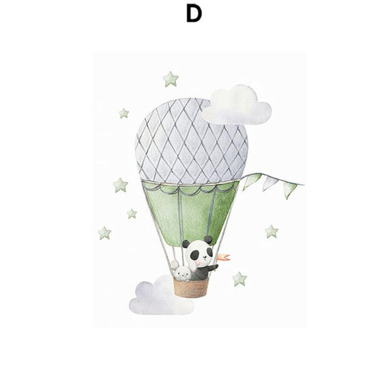 Balloon Lion Tiger Giraffe Rainbow Ship Nursery Wall Art Canvas Painting Nordic Posters And Prints Pictures Baby Kids Room Decor