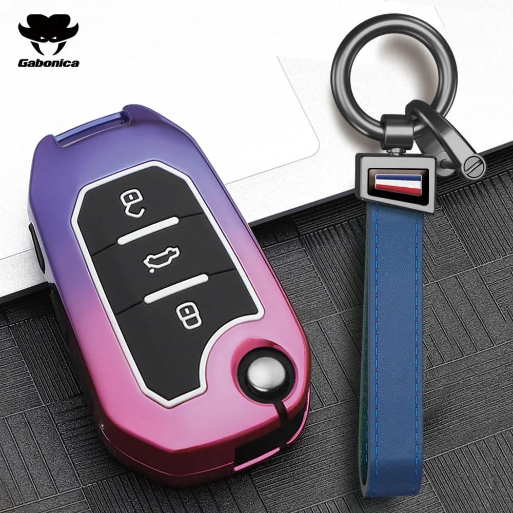 New Zinc Alloy Shell For Peugeot Gt 208 2008 308 3008 408 508 107 301 Citroen C4 Cactus C5 Ds4 Ds5 Car Key Cover Case Holder Fob