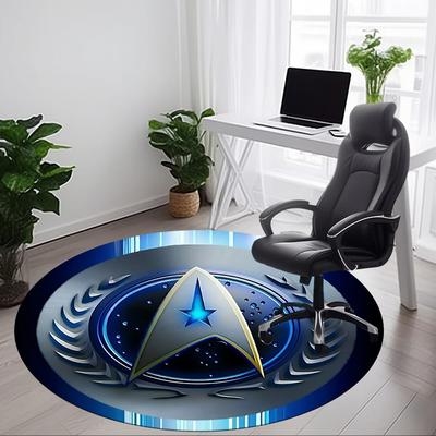 1pcStar Trek Office Round Area Rug, Indoor Mat Suitable For Office, Bedroom Living Room Home Decor, Room Deco, Offic A0928134