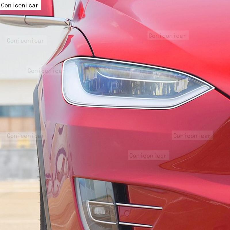 Car Headlight Protection Transparent Repair Anti-Scratch Protective Film TPU Stickers For TESLA Model X 2017-2024 Accessories