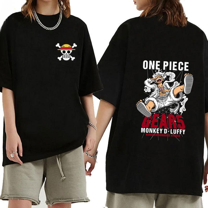 

ONE PIECE Sauron Printed Unisexs and Womens Loose Casual Shortsleeved Summer Couple TShirt Black Casual Crew Neck Cotton Tee S