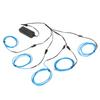 Blue EL Wire Noise Reduction Bendable Decorative 5 In 1 Neon Light Wire for Car Halloween Christmas Party