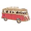 Ideamall Drewniany Model Wnętrza Stylowa Drewniana Puzzle 3D Autobus Czerwony