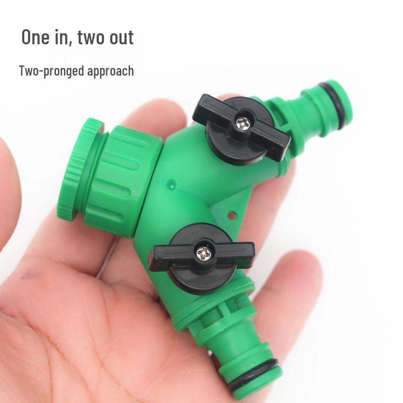 Dual Faucet Connector for Washing Machines: Quick-Connect One-to-Two Water Inlet Splitter