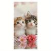 Kittens with Flowers Designed Beach Towel Large Towel,Super Absorbent,Quick-Dry, Lightweight Sport Towel Bath Towel,Fashionable