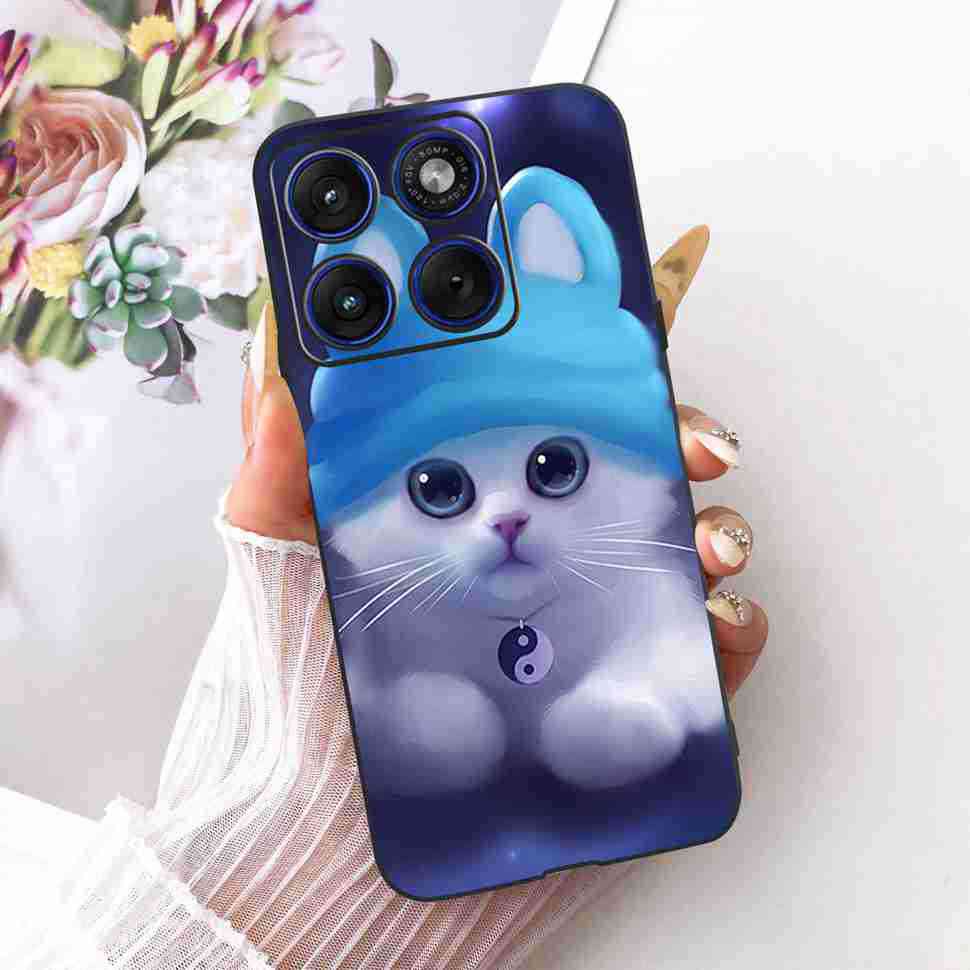 Lovely Cat For Motorola Edge 70 Case Cover Soft Silicone Phone Case For Motorola Edge70 Edge 70 5G Back Cover Bumper