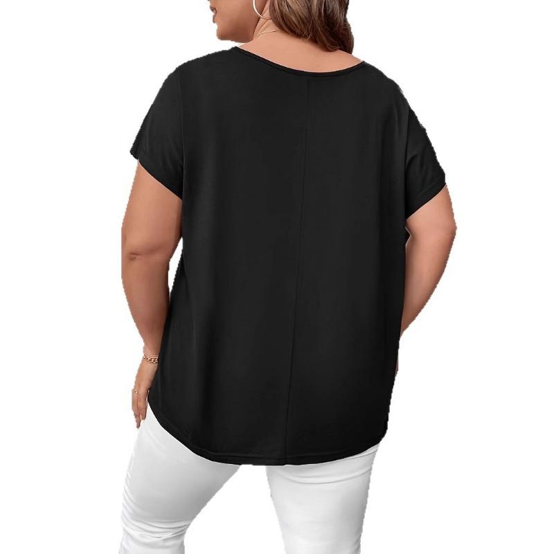 Zomer Nieuwe Casual Elegante Blouse met Kruisbanden Mode Casual Top Grote Maat Effen Kleur Zoet V-hals Uitgesneden Overhemden Korte Mouw Basis Kleding