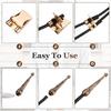 A95D-Bolo Tie Findings Kit,Bolo Tie Accessories Include Slide Clasps,1Yard Black Leather Braided Cord For DIY
