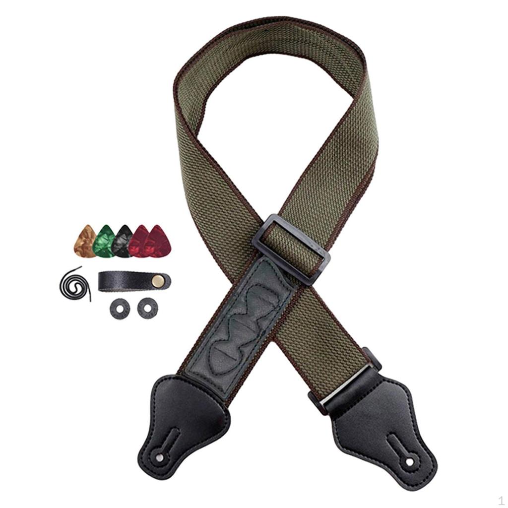 Acoustic Guitar Strap with Picks, Shoulder Straps Belts for