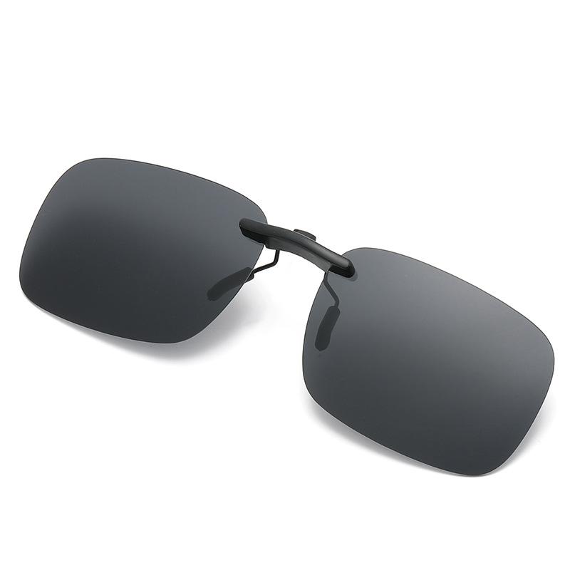 Non-polarized Rimless Men Clip On Sunglasse Glasses Narrow Clip-on Lenses Women Anti-glare Night Vision Clips