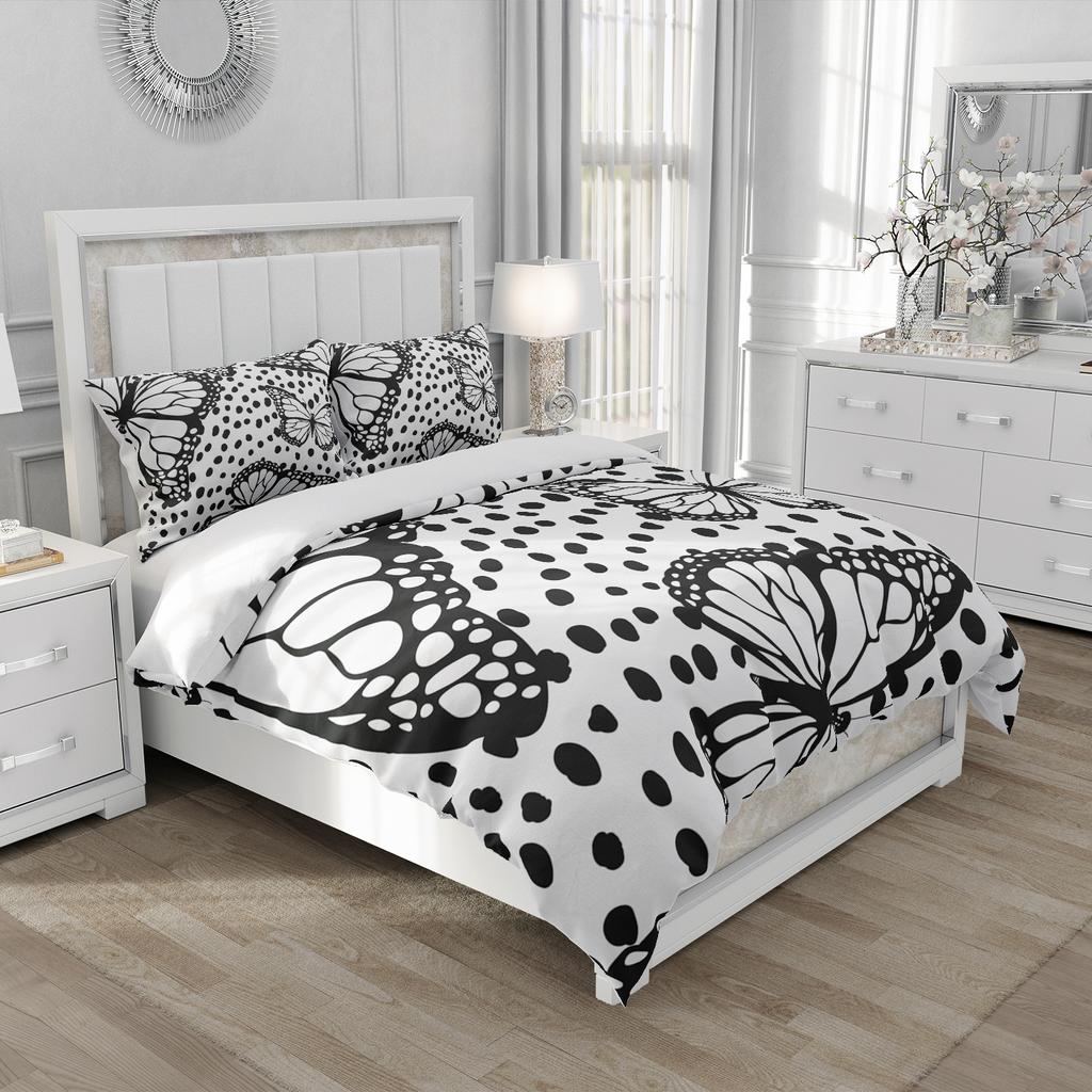3D Printed Butterfly Duvet Cover Kit 2024 New Ultra-fine Fiber Pillowcase Beautiful Insect Colorful And Comfortable Kit