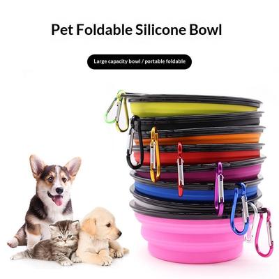Collapsible Cat Dog Pet Folding Silicone Bowl Outdoor Travel Portable Puppy Food Container Feeder Dish Bowl Pet Supplies