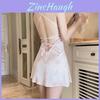 Cartoon Floral Satin Sleepwear Set With Backless Design For Women