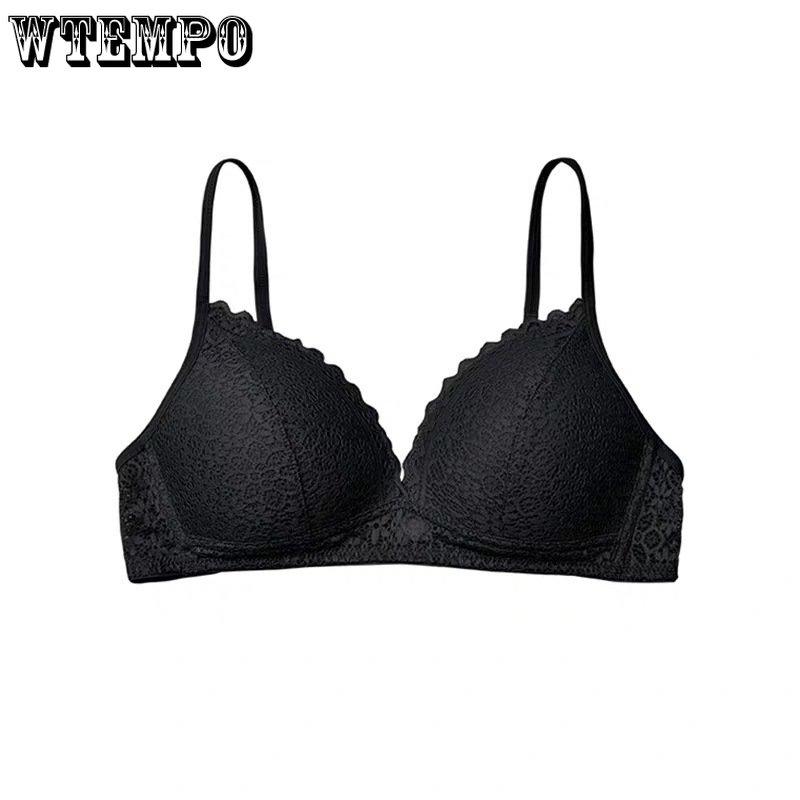 Women's Bra Hollow Out Lightweight Without Steel Ring Gathering Lace Sexy Girl Underwear Comfortable Thin Bra