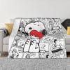 Coperta con Accessori di Snoopy Calda Accogliente Morbida Plaid per Divano 50x60 Pollici Copriletto Multimisura