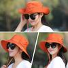 1 stk Caps Fiske Camping Ensfarget Solbøttehatt Sommer Polyester UV-beskyttelse Kvinner