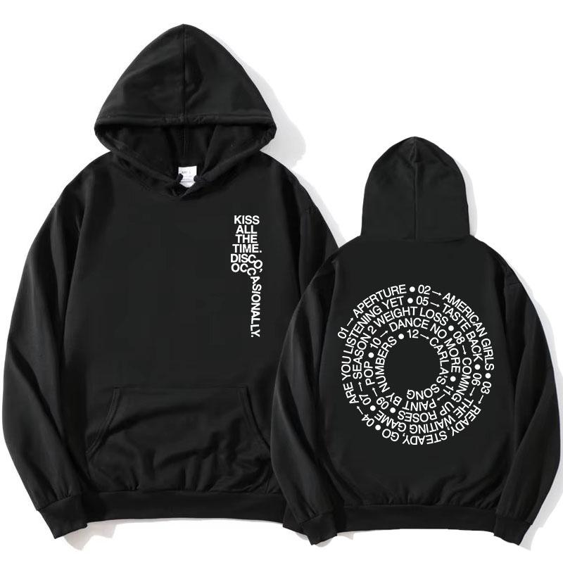 HarryStyles KISS ALL THE TIME. DISCO, OCCASIONALLY. Hoodies Album Graphic Print Sweatshirts Women Clothing Fleece Hoodie