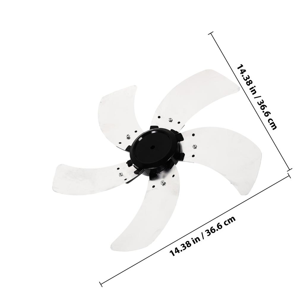 Metal 5 Leaves Fan Blade Replacement Part Easy Install Low Noise Electric Fan Supply for Indoor Standing Table Pedestal