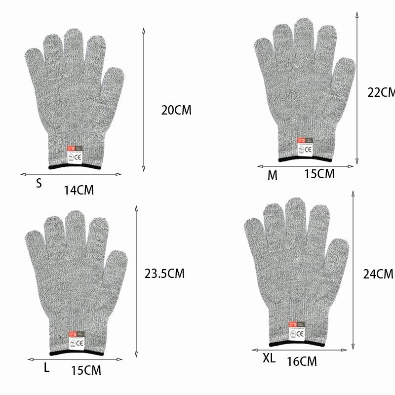 Anti Cutting Gloves Grade 5 HPPE Scratch Resistant Glass Cutting Safety Protective Gloves Food Grade Anti Cutting Gloves Cheap