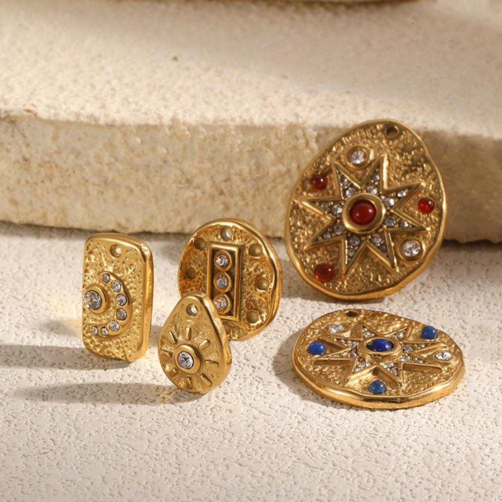 MamacitaSlay Vintage Celestial Animal Charms 18K Gold Plated 316L Stainless Steel Waterproof Jewelry Making Pendants For DIY