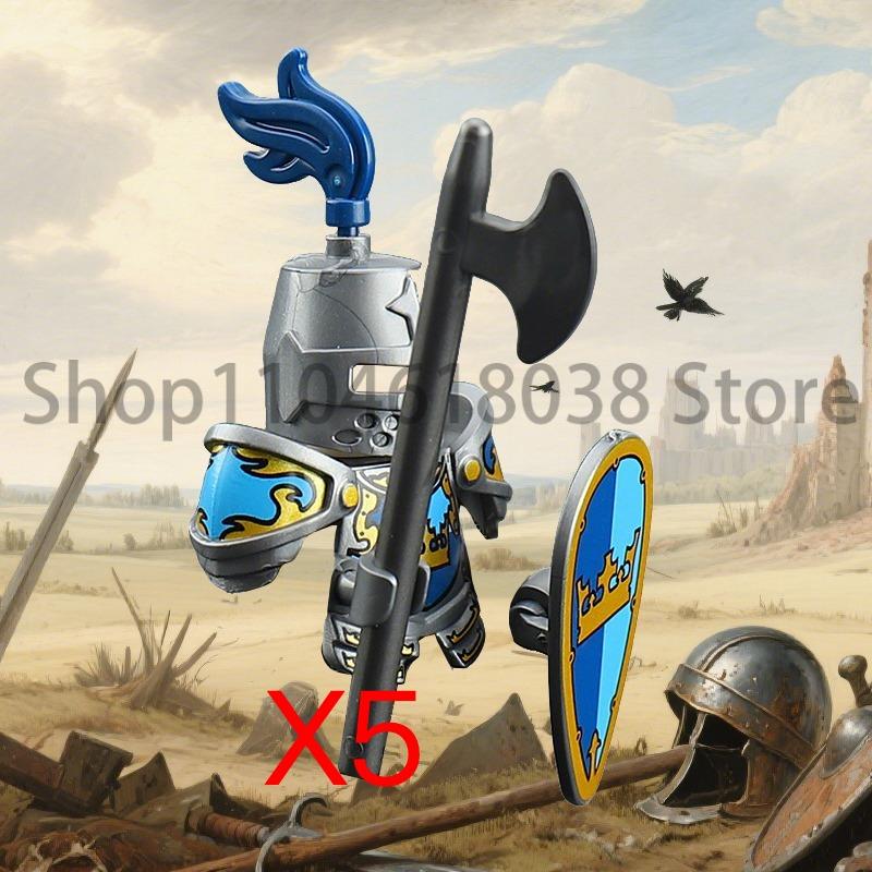 Medieval Military Figures Octopus Sea Demon Knights Building Blocks Weapons Accessories Sword Temple Spear Shield MOC MINiBricks