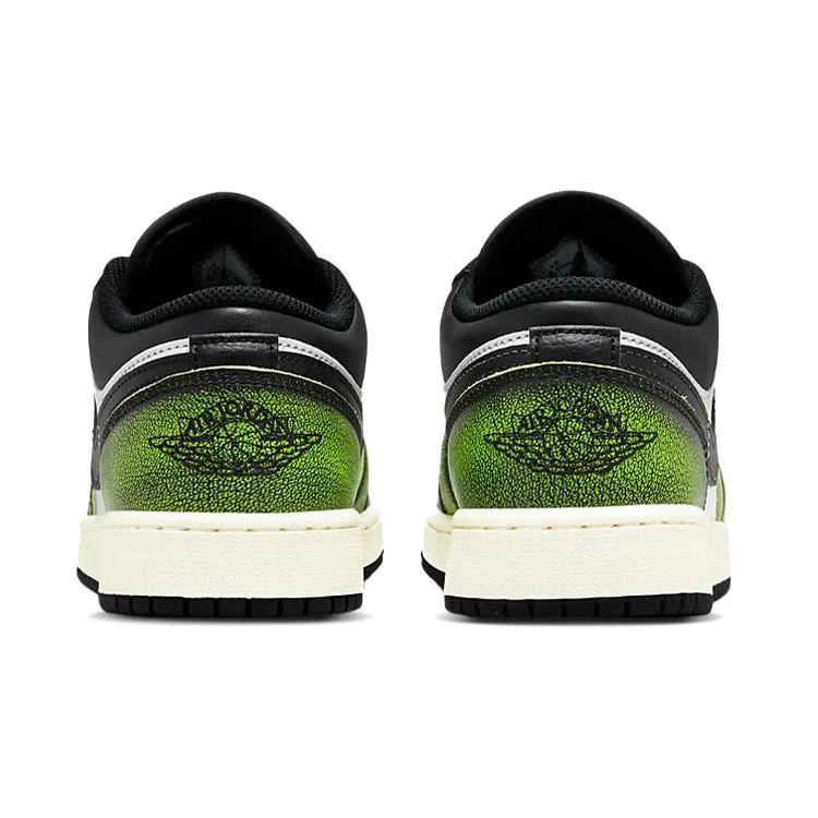 Air Jordan 1 Low SE GS Wear-Away - Electric Green Kids Sneakers White Black Sail DO8244-003