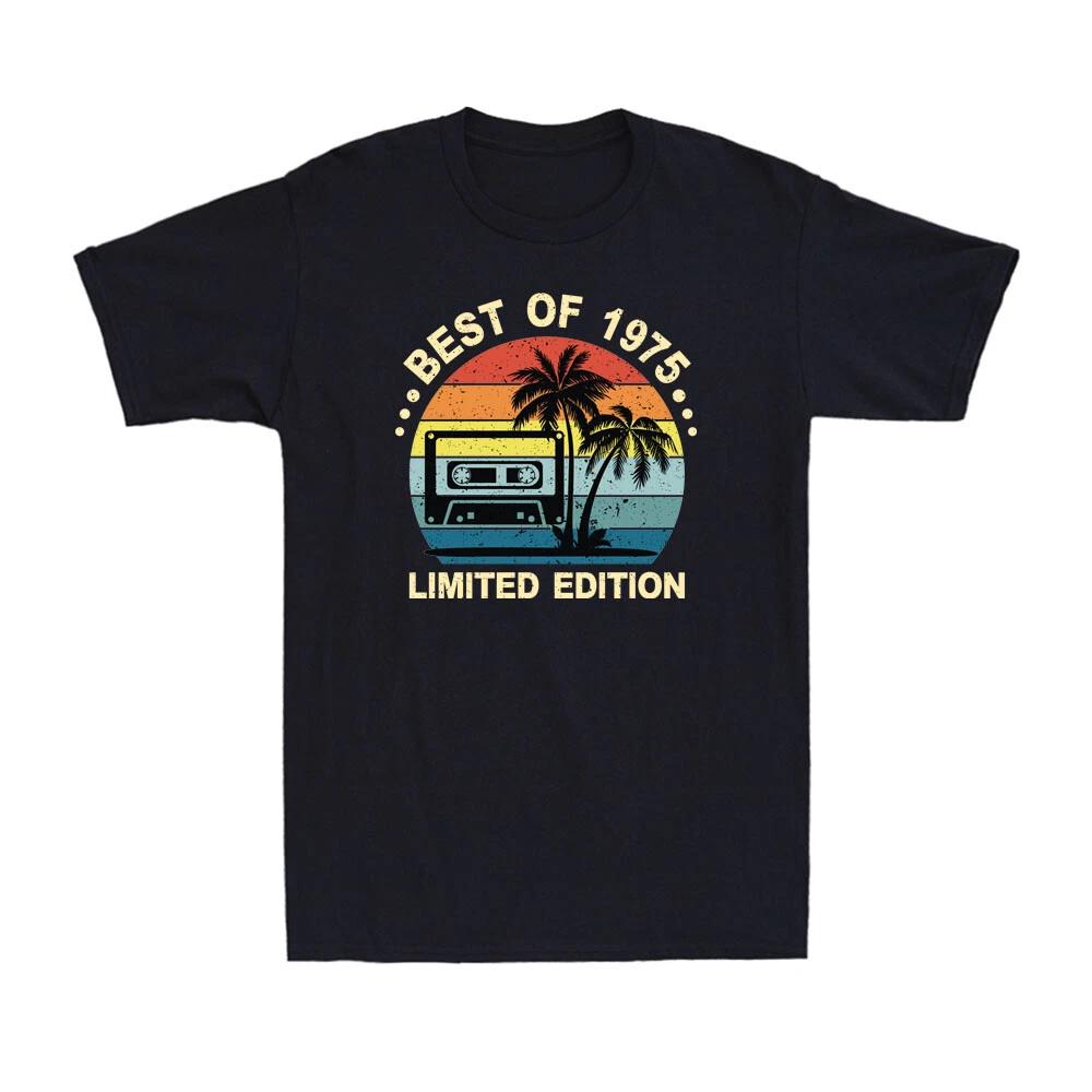 Best Of 1975 Made In 1975 50th Birthday Gift 50 Year Old Vintage Men s T-Shirt XS