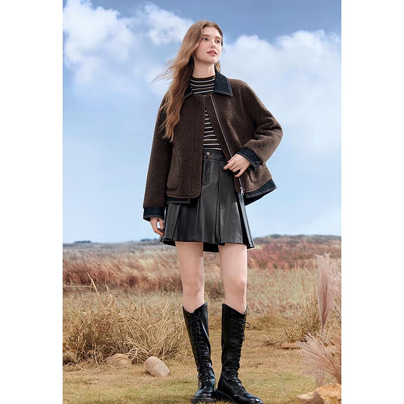 Betu Women's Faux Two-Piece Spliced Jacket