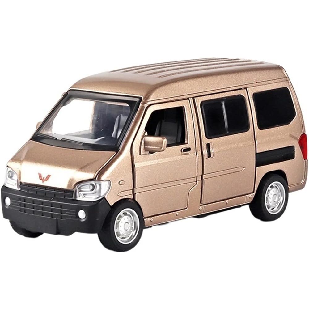 Modele de vehicule la scară 1/32 pentru litera inițială WULING Fan MPV Model metalic de mașină Sunete și lumină Trage înapoi Jucărie Cadou sofisticat