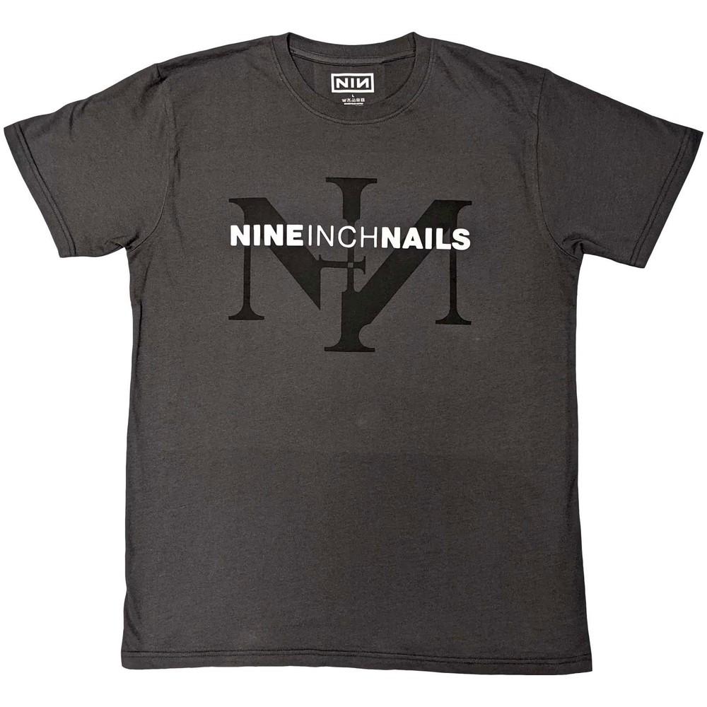 Nine Inch Nails Icon amp; Logo T-shirt Large Charcoal Grey Unisex T-Shirt XXXXL