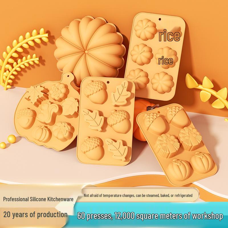 Harvest Festival Pumpkin Silicone Mold for Cake, Soap, and Baking - Halloween Hot Seller