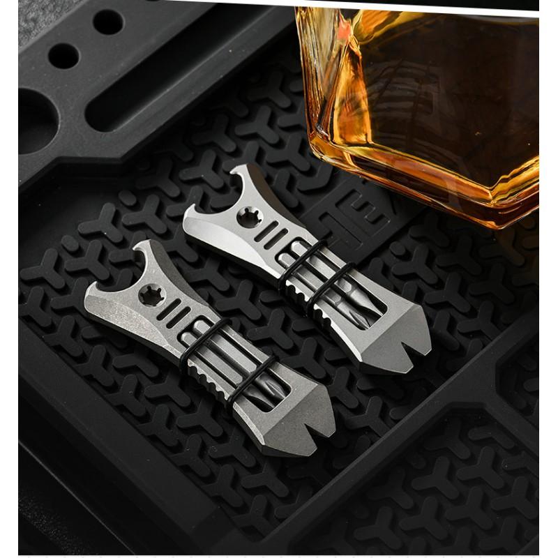 Titanium Multi-Tool EDC Pry Bar Compact Survival Tool Outdoor Camping Hiking Everyday Carry