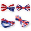 Stylish Union Jack Usa Flag Silk Bow Tie For Fancy Dress Costumes