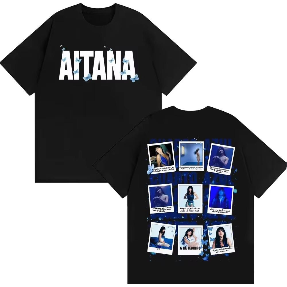 

Singer Aitana Cuarto Azul Album Cover Graphic T Shirt Mens Women Harajuku Aesthetic Short Sleeve Cotton Tshirt Streetwear 4XL