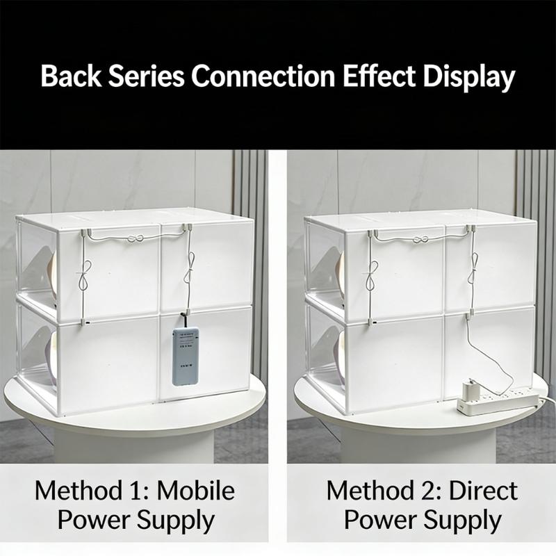 Clear View LED Illuminated Shoe Storage Dustproof Design For Displaying Shoe Collections Domestic Setting