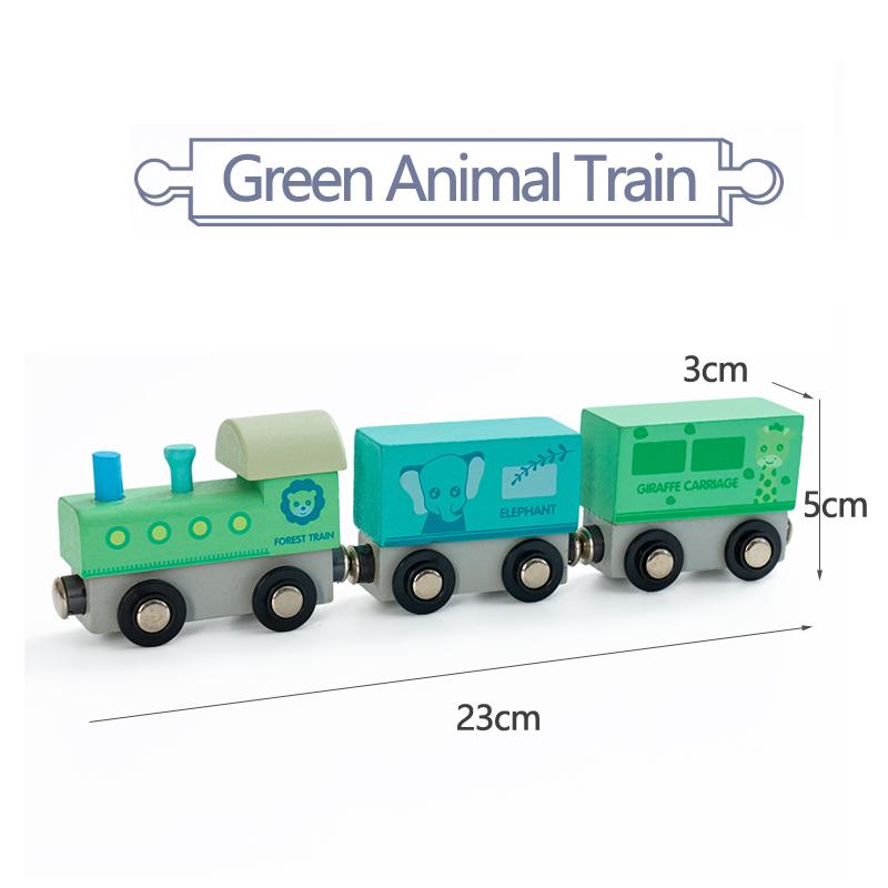 

Горячий поезд набор магнитных игрушечных машинок детские трековые аксессуары ручная раздвижная головоломка деревянная совместимая с различными треками подарок W10