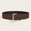 Trendy Pin Buckle Waistband Luxury Design Business Waist Strap Retro Suede Leather Wide Belt  Gifts