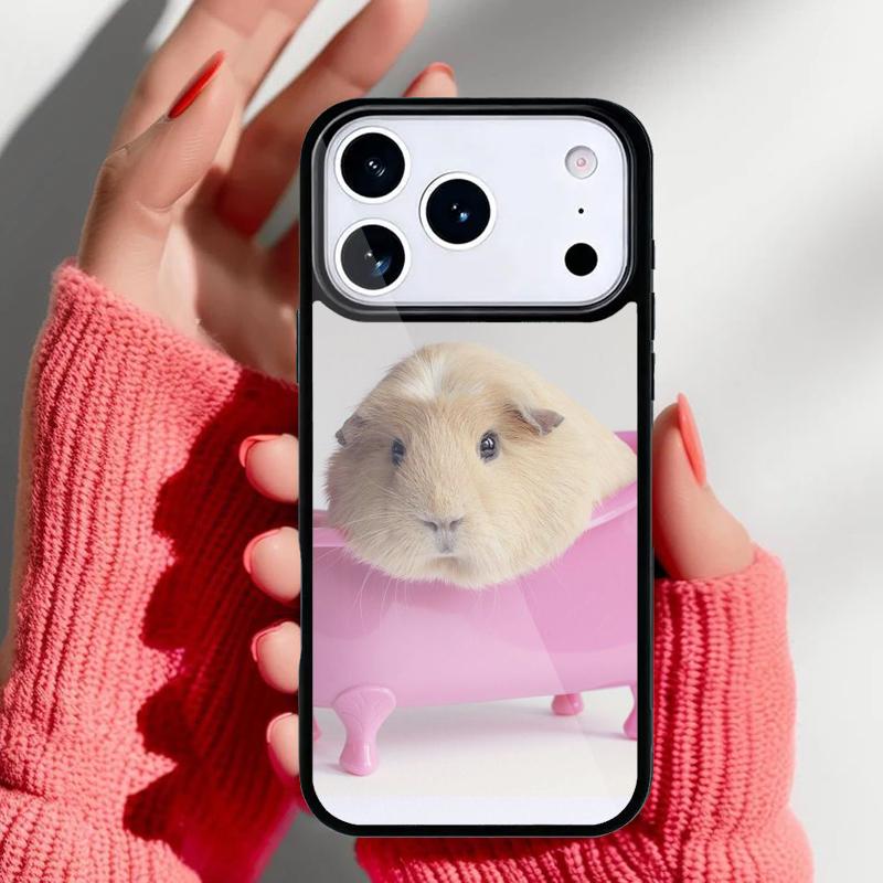 Animal Guinea Pig soft Phone Case for iPhone 17 16 15 14 13 Pro Max Back Cover for 12 11 Pro Coque