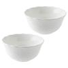 NARUMI Honiton Lace Bride Bowl and Plate Lace Cute Small Wedding Microwave and Dishwasher Gift Set, 16cm, White, Pattern, Bowl, Gift, Safe, Boxed,