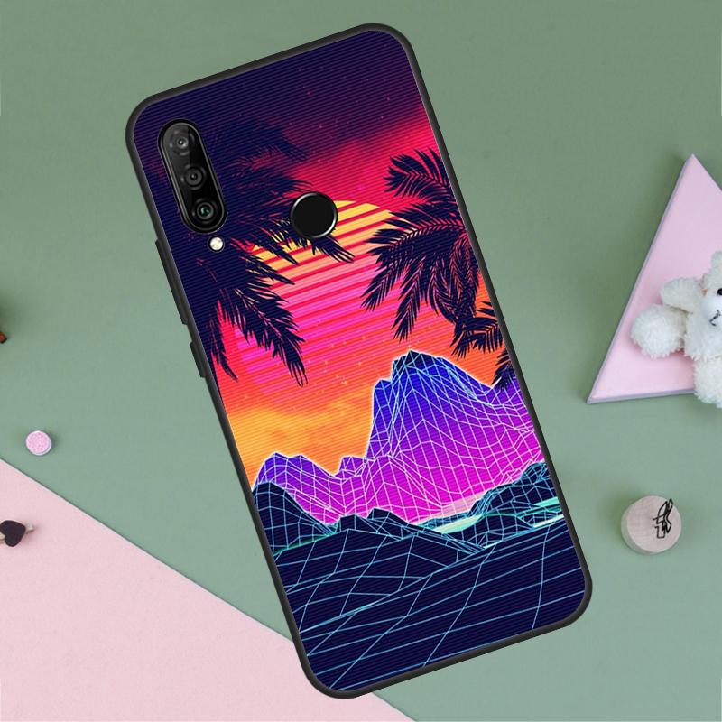 

Synthwave Retro 80s Neon For Huawei Nova 12i 12s 11i 8i 7i 9 10 SE Y90 Y60 Y70 Y72 Y61 Y91 P30 P40 Lite P60 Pro Case Huawei Nova 8i