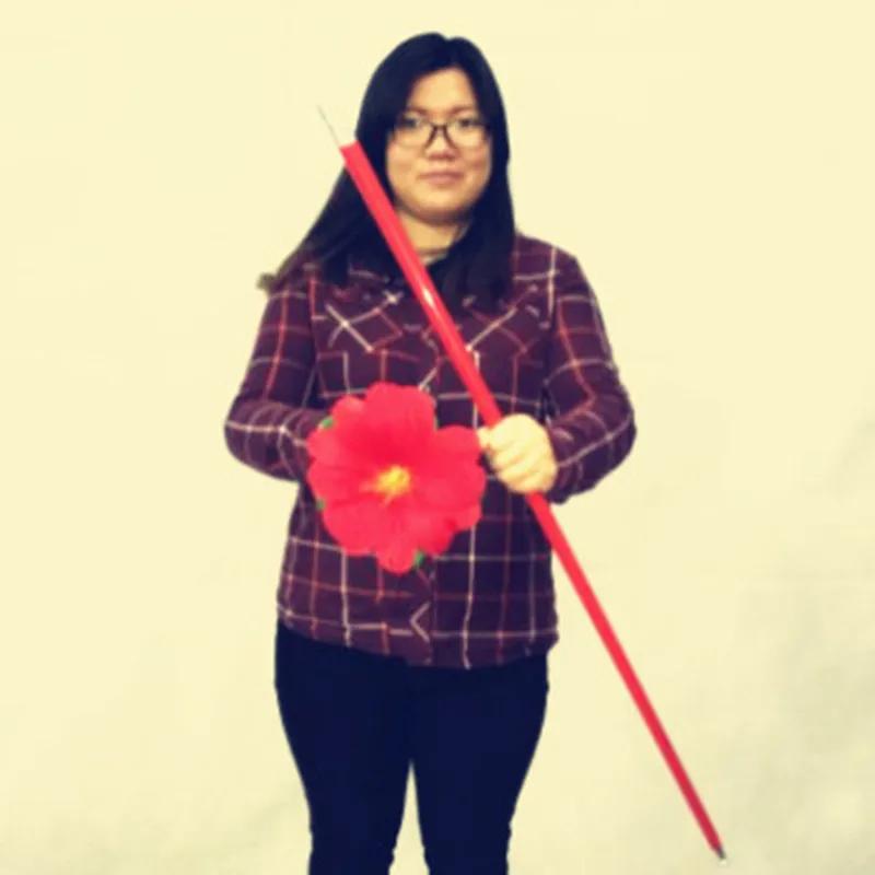 

Lightning Flower to Cane Magic Trick Professional Stage Illusion with Magenta Flower Instant Appearing/Disappearing Gimmick Prop