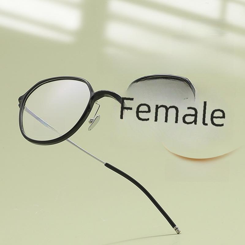 Danyang Olive Green Ultra-Light Myopia Glasses Frame - Fashionable Feather Titanium for Women & Men