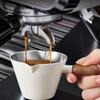 Walnut Handle Espresso Shot Glass 120ML Stainless Steel Measuring Cup With Spout And Scale For Barista