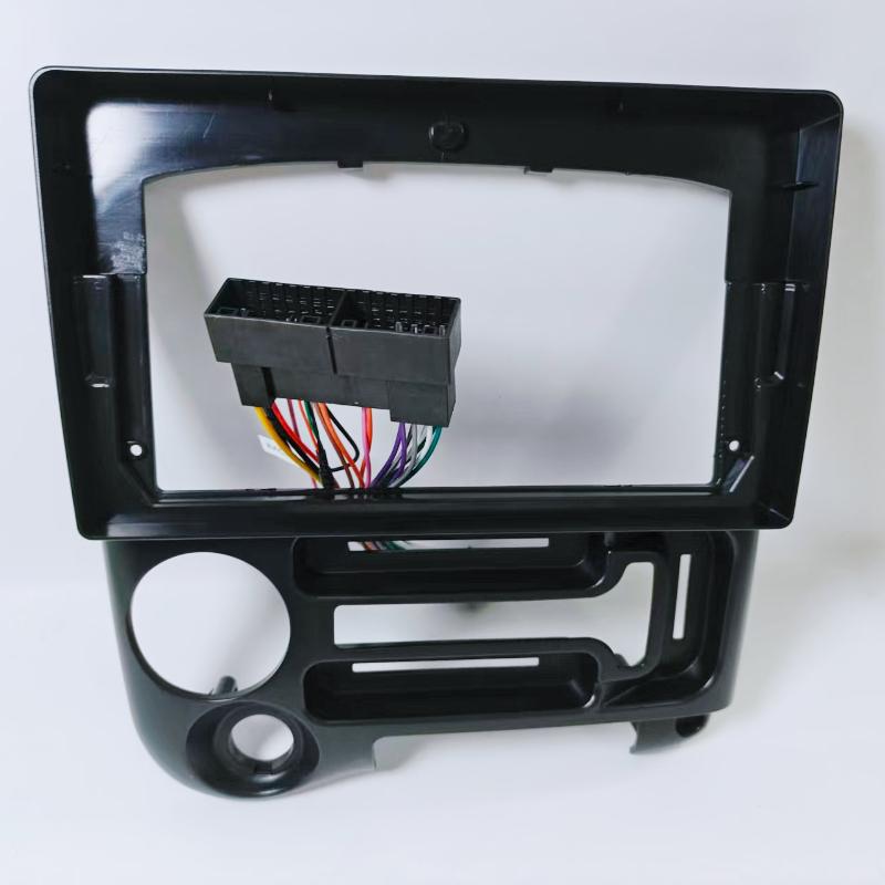 9 Inch For HYUNDAI SANTRO 2003-2015(LHD) Car Android Radio Plastic Fascia Panel Frame Wiring Kit with Power Cable
